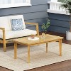 Christopher Knight Home Solano Outdoor Rectangular Coffee Table Acacia Wood Teak - 2 of 4