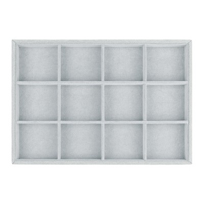 Unique Bargains Velvet Jewelry Drawer Trays with Removable Dividers