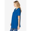 Woman Within Women's Plus Size Smocked Split Neck Tunic - 4 of 4