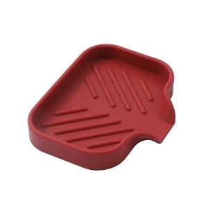 Silicone Bathroom Soap Dishes with Drain Spout-Bathroom and Kitchen Sink Organizer - 1 of 1