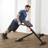 VEVOR Roman Chair Hyperextension Bench, 250 lbs Adjustable & Foldable Extension Machine, Multi-Function Exercise Equipment for Glute, Black - 2 of 4