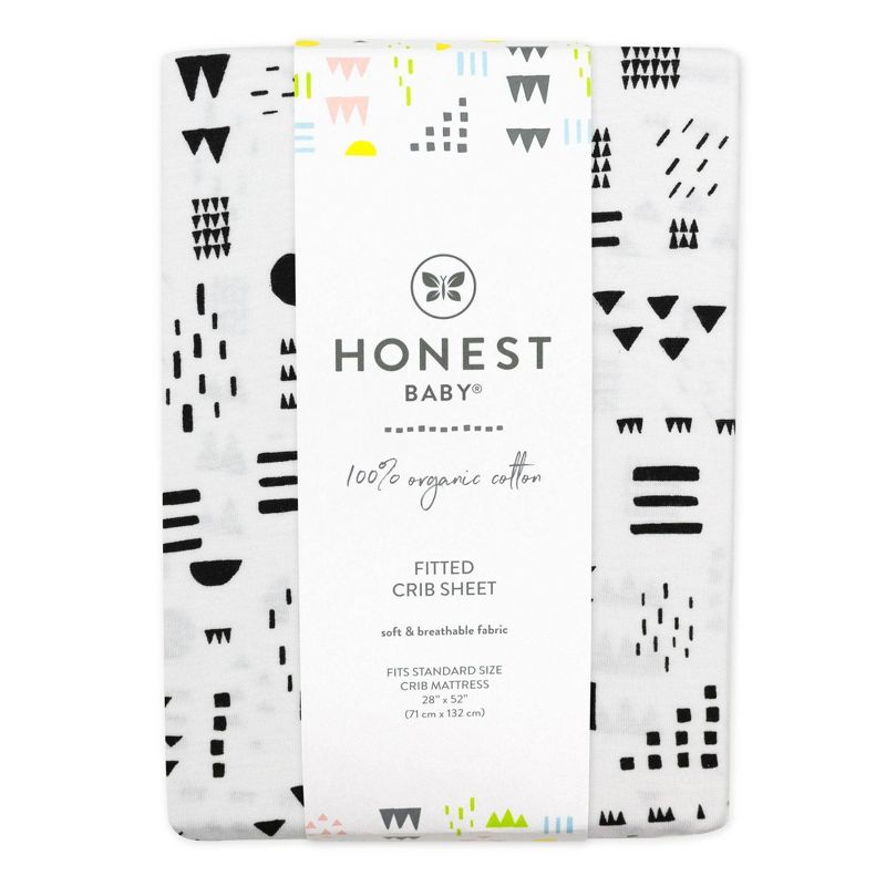 Honest Baby Organic Cotton Fitted Crib Sheet, 4 of 5