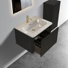 NicBex 24/30/36"Chic Striped Floating Bathroom Vanity Cabinet with Top Ceramic Sink Combo,Wall-Mounted Bathroom Cabinet,1.38"Pre-drilled Faucet - 2 of 4