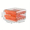 LunaLulinlk Egg Organize Refrigerator Accessories Orange Stackable - 2 of 4
