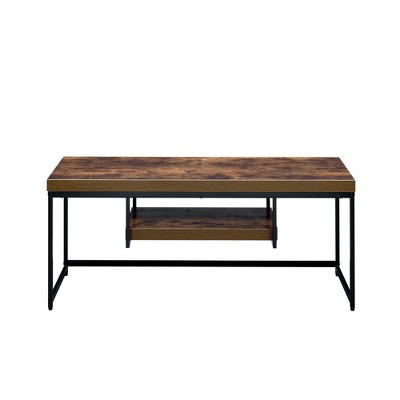 INFURNIC TV Stands and Consoles Minimalist Industrial Modern Media Entertainment Console with Open Storage for Living Room Bedroom, Oak, 62"*18"*4"