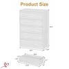 Modern 5/7 Drawer Dresser for Bedroom Antique White/Natural 5 Chest of Drawers 43" Tall with Large Storage Space - 2 of 4