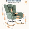Upholstered Nursery Rocking Chairs, High-Back Recliners with Padded Seats for Living Room - 2 of 4