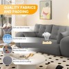 78.7" Human Dog Bed Sofa Couch, 3-in-1 Foldable Lazy Sofa Bed with Teddy Fabric, 4 Pillows, Storage & Recliner for Living Room/Guest Room - 3 of 4