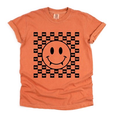 Simply Sage Market Halloween Bat Smiley Face Garment Dyed Tee