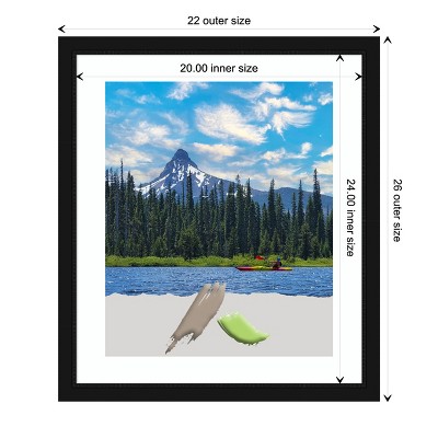 Avon Black Narrow 20x24 Picture Frame with Mat