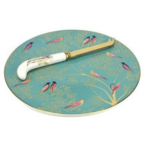 Portmeirion Sara Miller Chelsea Cheese Plate with Knife - 1 of 3
