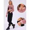 INSPIRE CHIC Women's Long Sleeve Stand Collar Crop Sheer Mesh Bomber Jacket - 2 of 4