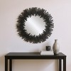 HomeRoots 36" Black Wood Sunburst Framed Accent Mirror - 2 of 4