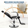 360°Swivel Barber Chair, Reclining Salon Chair with Adjustable Headrest & Hydraulic Pump, Styling Chair for Home, Spa, Shampoo, Max Load 330 Lbs - 3 of 4