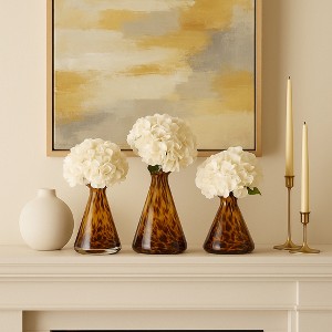 Artistic Glass Bottle Vase for Living Room Decor - Decorative Home Vase Accent for Bedroom, Office, and Tabletop Decor - 1 of 4