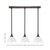 Toltec Lighting Any 3 - Light Chandelier in  Dark Granite with 7" Gold Ice Shade - 2 of 2