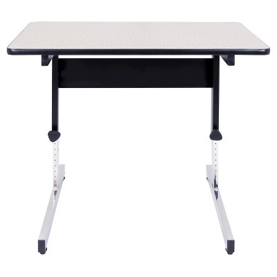 36" Canvas & Color Adjustable All Purpose Table Black/Gray - Calico Designs: Home Office, Craft, Kids Room