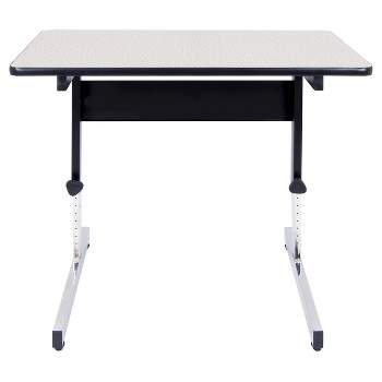 36" Canvas & Color Adjustable All Purpose Table Black/Gray - Calico Designs