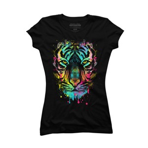 Junior's Design By Humans Hunting For Colors By clingcling T-Shirt - 1 of 3