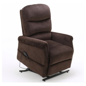 Halea Upholstered Lift Chair - Chocolate - Christopher Knight Home, Brown