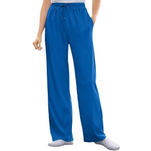 Woman Within Women's Plus Size Tall Sport Knit Straight Leg Pant - 1 of 4