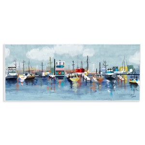 Stupell Industries Varied Boats Docked Port Marina Wall Plaque Art - 1 of 4