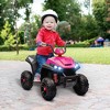 Qaba 12V Kids ATV, Battery Powered Four Wheeler with Spring Suspension, Forward & Reverse, LED Lights, Music, MP3, Pink - 2 of 4