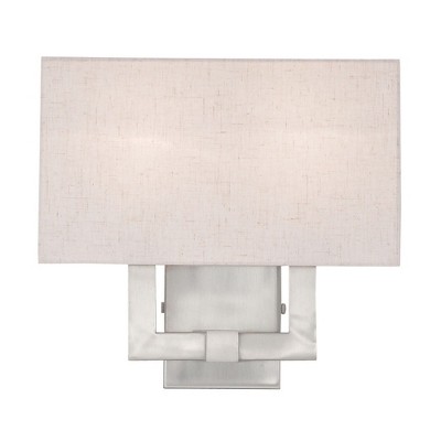 Livex Lighting Meridian 2 - Light Wall Light in  Brushed Nickel