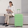 NAYSAYE Luggage Sets 3Piece Set 20Inch 24Inch 28Inch ABS Spinner Wheel Suitcase with Combination Lock for Travel, Green, 19.3"*11.4"*29.5" - 2 of 4