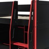 YOOCOZZ Full Size Wood Loft Bed with Desk, Open Wardrobe, Storage Compartments and RGB Lights - 4 of 4