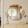 Beautyolove Unique Gold Aluminum Alloy Framed Scallop Wall Mirror with Artistic Design - 3 of 4