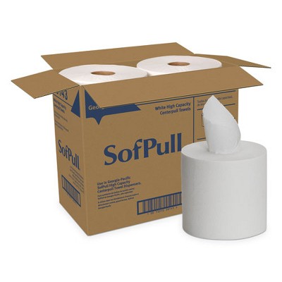 Georgia Pacific Professional SofPull Perforated Paper Towel, 1-Ply, 7.8 x 15, White, 560 / Roll, 4 Rolls / Carton