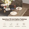 Bestier 70'' Rectangle Brown Dining Tables For 6-8 People, Wooden Kitchen Tables with Wooden Shelves and Metal Legs - 2 of 4