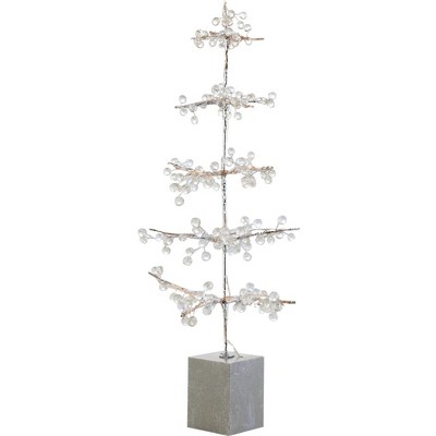 Napa Home & Garden 2' Prelit Artificial Christmas Tree Potted Ice Beaded Twig - Clear Lights