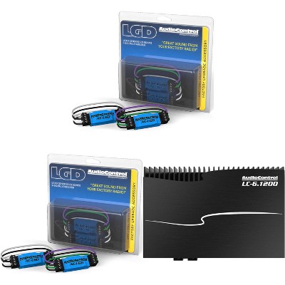 AudioControl LC-6.1200 High-Power Mutli-Channel Amplifier with Accubass with 2 Pairs AudioControl AC-LGD Load generating device