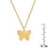 Steeltime Ladies stainless steel butterfly pendant. Color Options: Silver, Gold - 3 of 4
