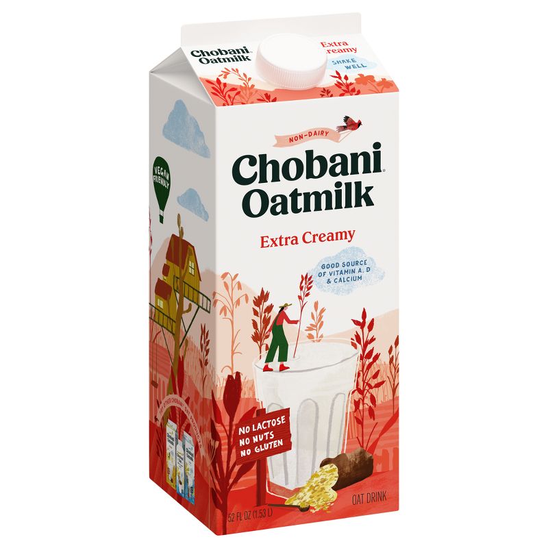 Chobani Extra Creamy Plant-Based Oatmilk  - 52 fl oz, 3 of 12