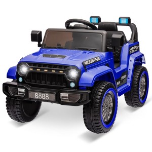 12V Kids Ride-on Truck with Parent Remote Control,All-Terrain Electric Car with Twin 35W Motors, 3 Speeds & Spring Suspension - 1 of 4
