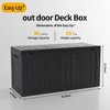 80 Gallon Resin Deck Box, Lockable Waterproof Ourdoor Storage Container for Pool Accessories, Patio and Garden Tools - 2 of 4