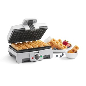 Cuisinart Non-Stick Waffle Stick Maker Stainless Steel Finish WAF-ST6: Adjustable Browning, 6 Cavities, 800W, Recipes Included - 1 of 4