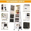 4-in-1 LED Vanity Jewelry Cabinet with Full-Length Mirror - 360¡ã Swivel Base, Locking Wheels & Velvet-Lined Storage - 4 of 4