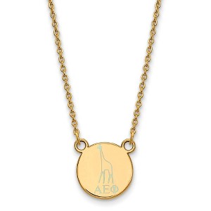 Black Bow Jewelry 14k Yellow Gold Plated Sterling Silver Alpha Epsilon Phi Greek Life Necklace 18 Inch - 1 of 4