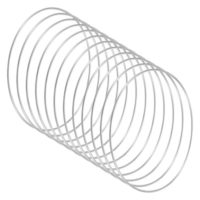 Unique Bargains Metal Electroplating Macrame Crafting Crafts Hoop 12 Pcs