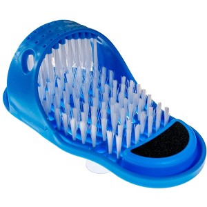 5 Star Super Deals Shower Foot Scrubber Cleaner Sandal - Non Slip Suction Cup - Bath Shoe Shower Massager Scrubs & Brushes with Exfoliating Pumice - 1 of 4