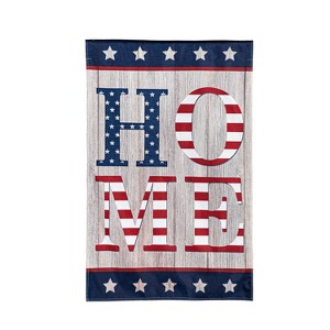 Evergreen Stacked Home Burlap House Flag 28 x 44 Inches Outdoor Decor for Homes and Gardens - 1 of 1