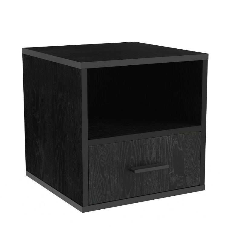 Hasting Home End Table - Stackable Modular Cube Accent Table with Drawer, 4 of 9