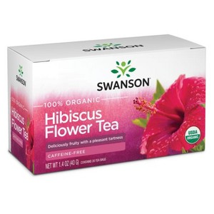 Swanson 100% Organic Hibiscus Flower Tea 20 Bags. - 1 of 2