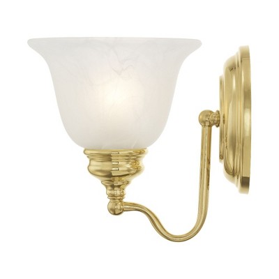 Essex Polished Brass Jelly Jar Vanity Light, 7.5" High