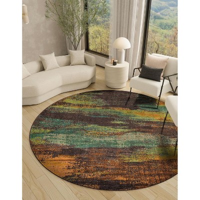 Unique Loom Jardin Lilly Abstract Indoor Woven Area Rug