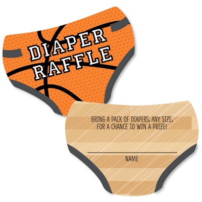 Set of 50 Basketball Baby Shower Diaper Raffle Tickets Basketball Baby Shower Raffle Game Basketball Baby Shower Supplies 